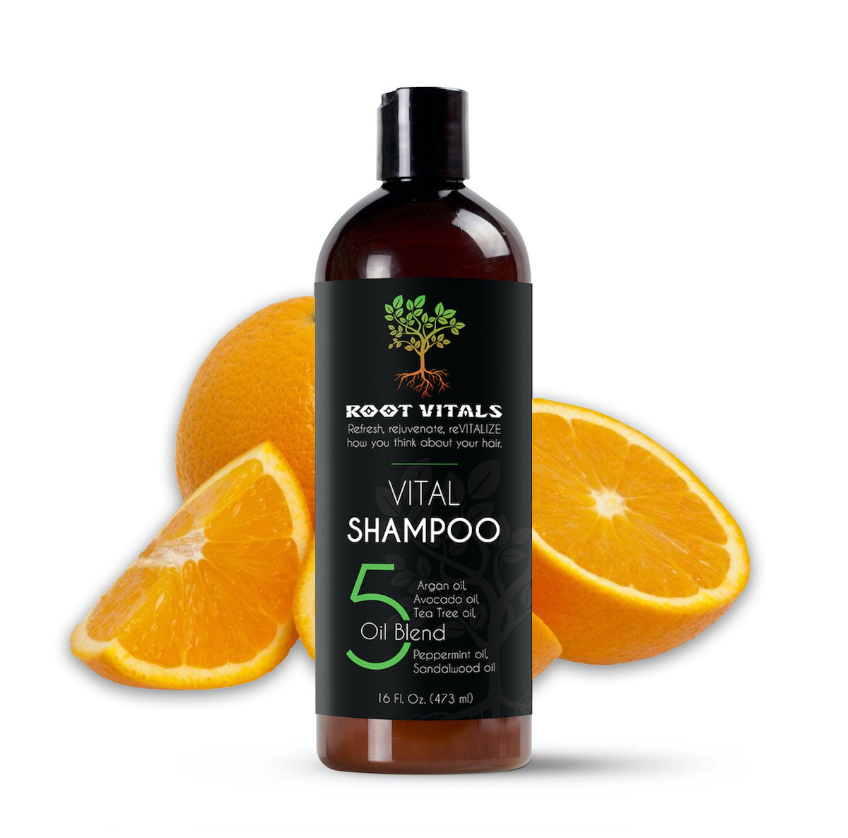 Orange scented natural hair growth shampoo